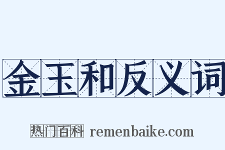 金玉和反义词是什么意思的图片